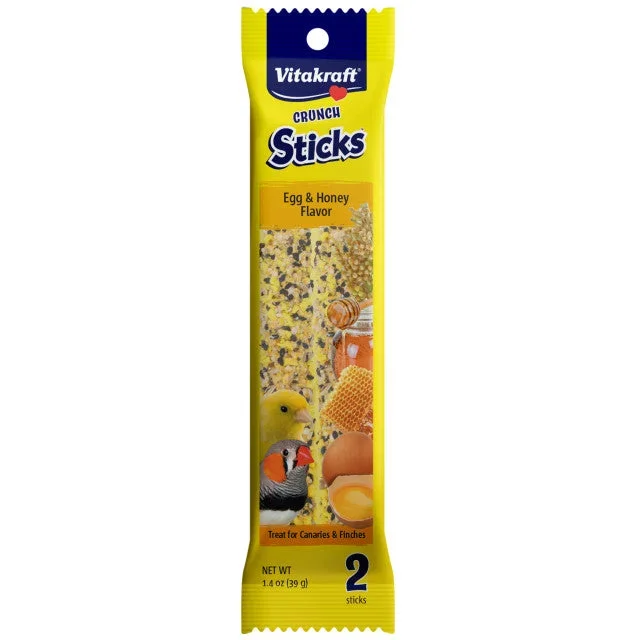 1.4oz Vitakraft Crunch Sticks Egg and Honey for Canaries and Finches