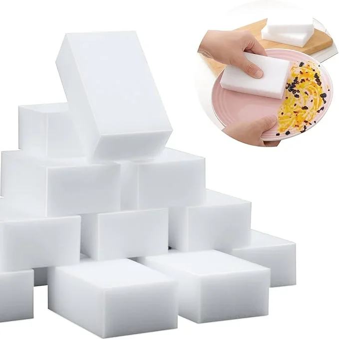 30 Pack Magic Sponge Eraser Extra Thick and Long Lasting Melamine Cleaning Sponges in Bulk – Multi Surface Power Scrubber Foam Cleaning Pads – Bathtub, Floor, Baseboard, Bathroom, Wall Cleaner