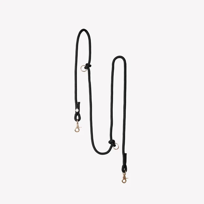 ‘Black’ – Hands Free Braided Leash