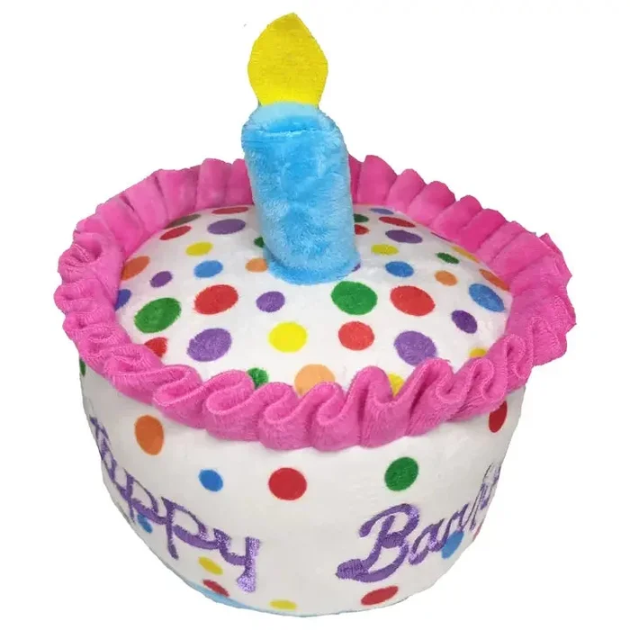 “Happy Barkday” Plush Cake For Dogs