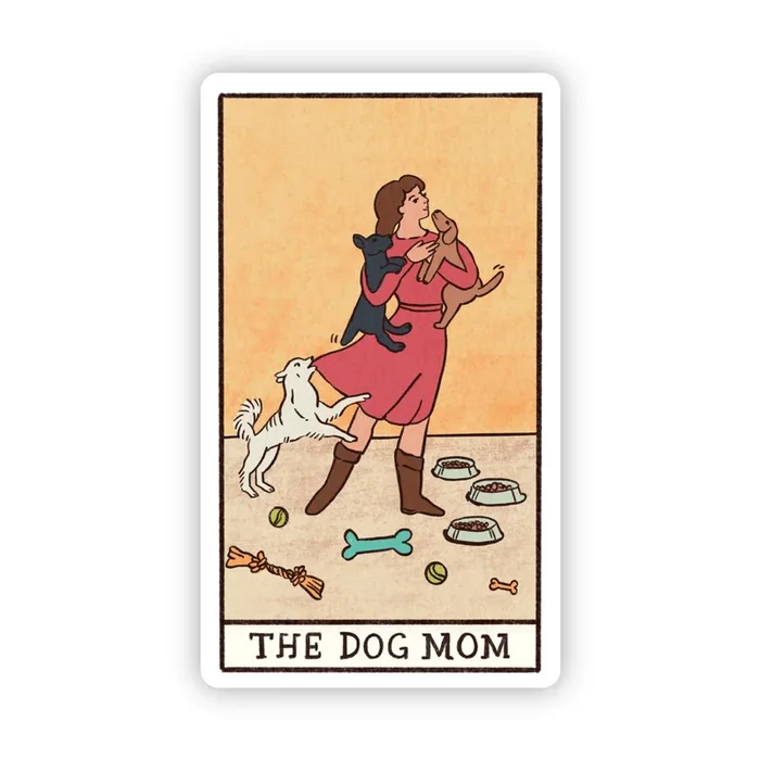 “The Dog Mom” Tarot Card Sticker