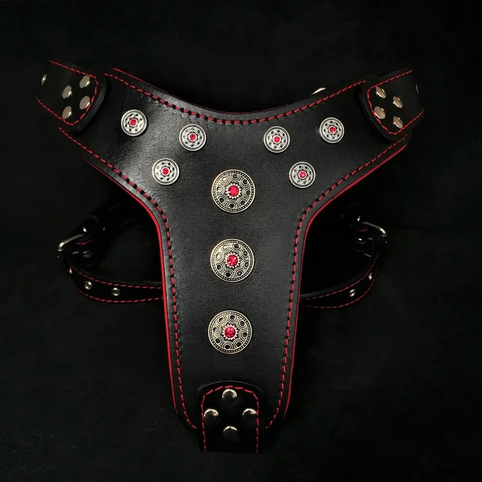 ”Bijou” harness Black & Red for big dogs