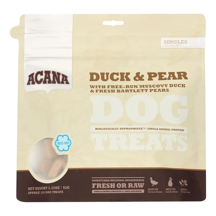 Acana ‘Kentucky Dogstar Chicken’ Duck & Pear Singles Dog Treats – 3.25 oz Bag
