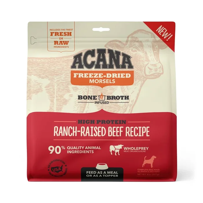 Acana ‘Kentucky Dogstar Chicken’ Morsels Ranch Freeze-Dried Dog Treats – Raised Beef Recipe