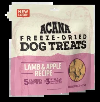 Acana Lamb & Apple Freeze-Dried Treats Freeze-Dried Dog Treats, 3.25oz