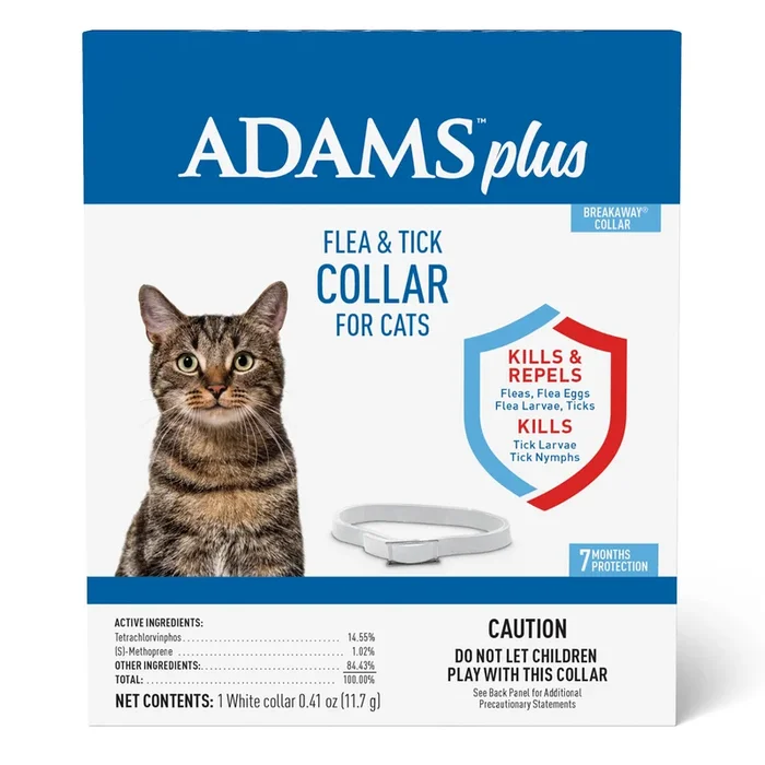 Adams Plus Flea and Tick Collar for Cats and Kittens (Breakaway Collar)