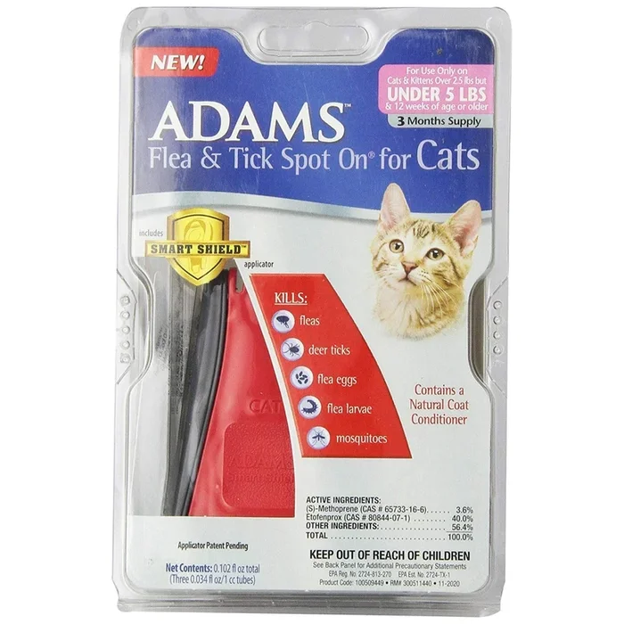 Adams Plus Flea and Tick Spot on for Cats