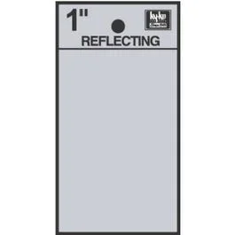 Address Letters, “Blank”, Reflective Black/Silver Vinyl, Adhesive, 1-In.