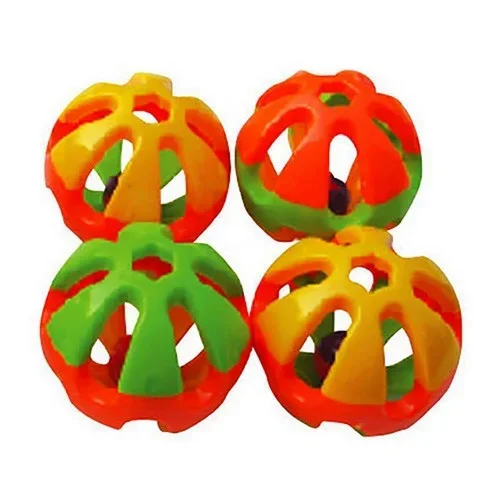 AE Cage Company Happy Beaks Large Round Rattle Foot Toy for Birds 3″ Wide 1 count by A&E Cage Company