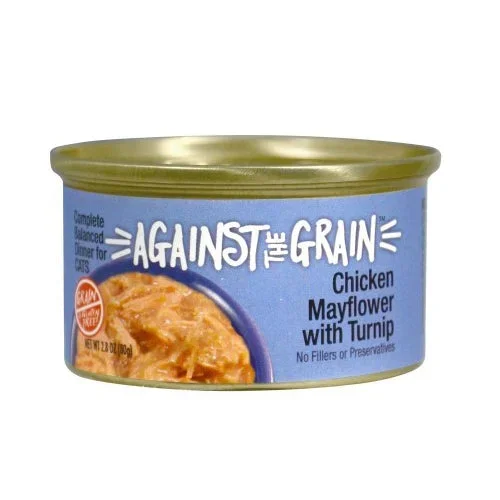 Against the Grain, Against the Grain Chicken Mayflower With Turnip Dinner Wet Cat Food, 24Each/2.8 Oz (Count of 24)