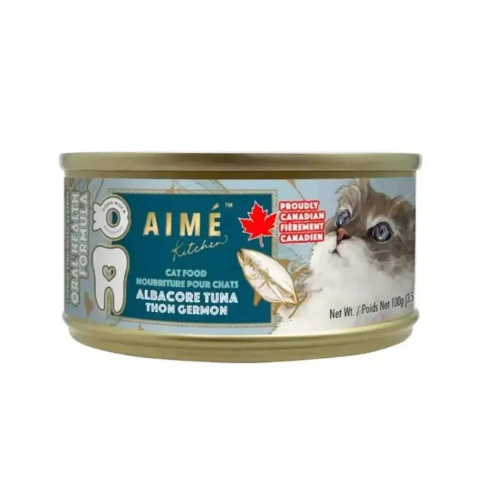 Aime Kitchen Oral Health Minced Albacore Tuna Wet Cat Food 24/3.5oz