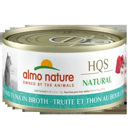 Almo Nature Wet Cat Food HQS Natural Trout and Tuna in Broth