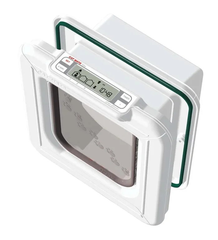 Ani Mate Elite Super Selective Chip and Disc Cat Flap – White