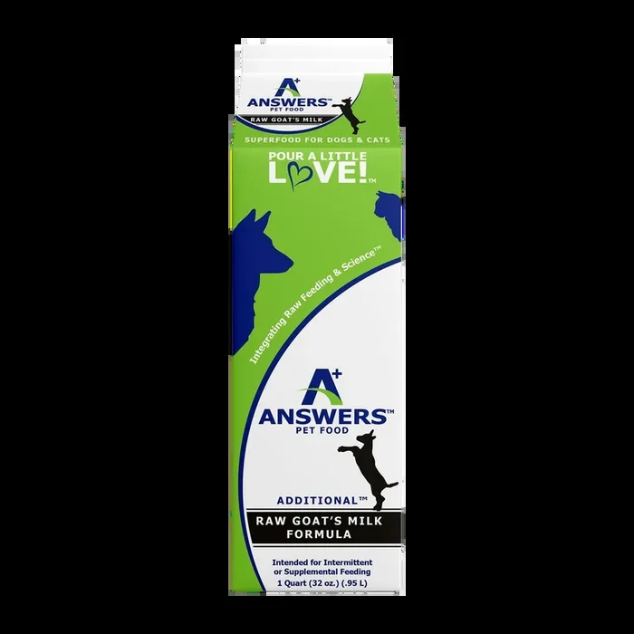 Answers Additional Raw Goat Milk, Quart (32oz)
