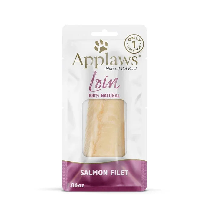 Applaws Salmon Filet Loin Natural Soft and Chewy Cat Treat – 1.06 Oz – Case of 12