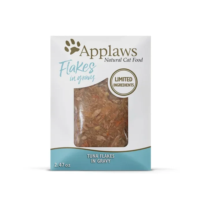 Applaws Tuna Filet Flakes in Gravy Wet Cat Food Pouch – 2.47 Oz – Case of 12