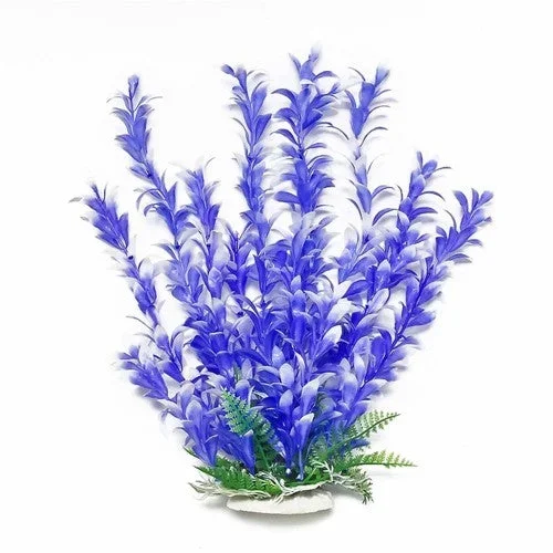 Aquatop, Aquatop Bacopa Aquarium Plant with Weighted Base, Blue, White, 1 Each/16 in