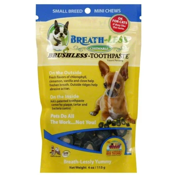 Ark Natural’s Breathless Brushless Toothpaste Mini Cat and Dog Dental Care – 4oz Bag