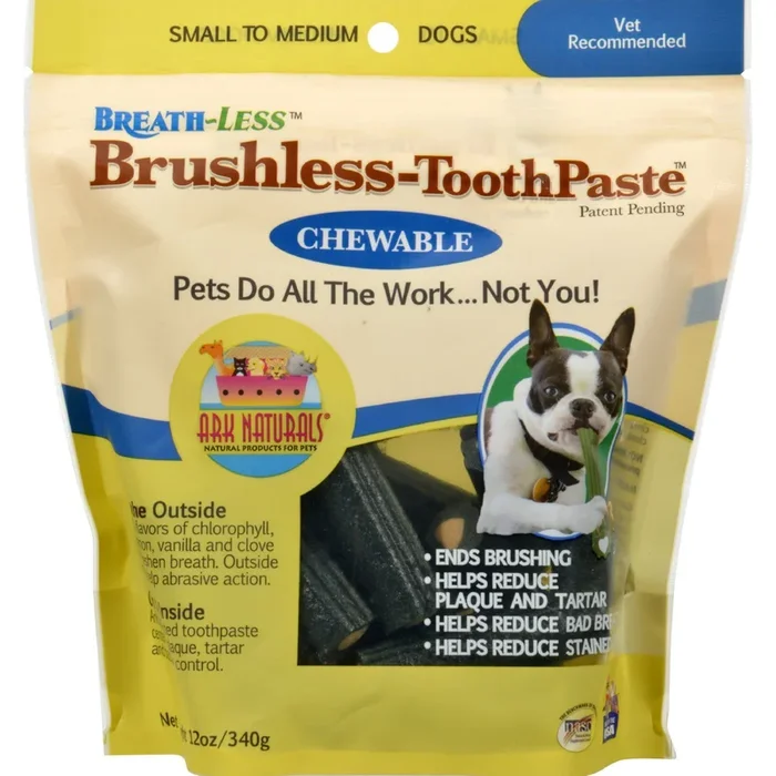 Ark Natural’s Breathless Brushless Toothpaste Small/Medium Cat and Dog Dental Care – 12 oz Bag