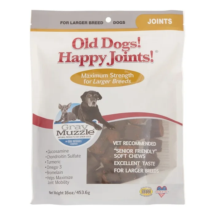 Ark Natural’s Old Dog! Happy Joints! Maximum Strength Soft and Chewy Dog Treats – 16 oz Bag