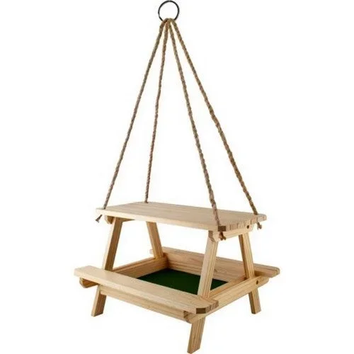 Audubon, Lake & Cabin Picnic Table Platform Feeder, 1.5 Lbs,Natural