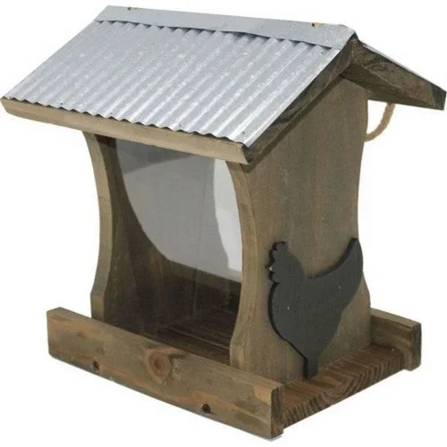 Audubon, Rustic Farmhouse Tall Hopper Feeder, 3 LB CAP,Natural