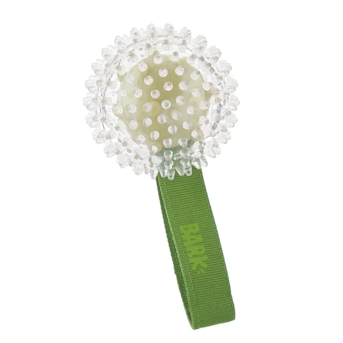 Bark Box Super Chewer Dandelion Flower Bounce and Fetch Tugging Rubber Dog Toy