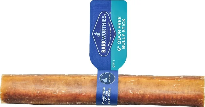 Barkworthies Premium Odor Free Dog Bully Sticks – 6″ – 75 ct Case – Case of 1