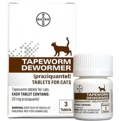 BAYER Cat TAPEWORM DEWORMER 3ct