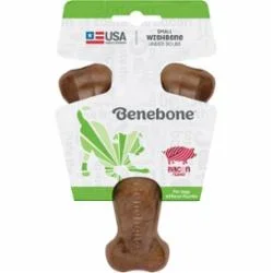 Benebone Dog Chews Wishbone Chew Bacon – Small