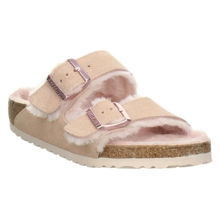 Birkenstock Arizona Shearling Sandals – Light Rose 1020411