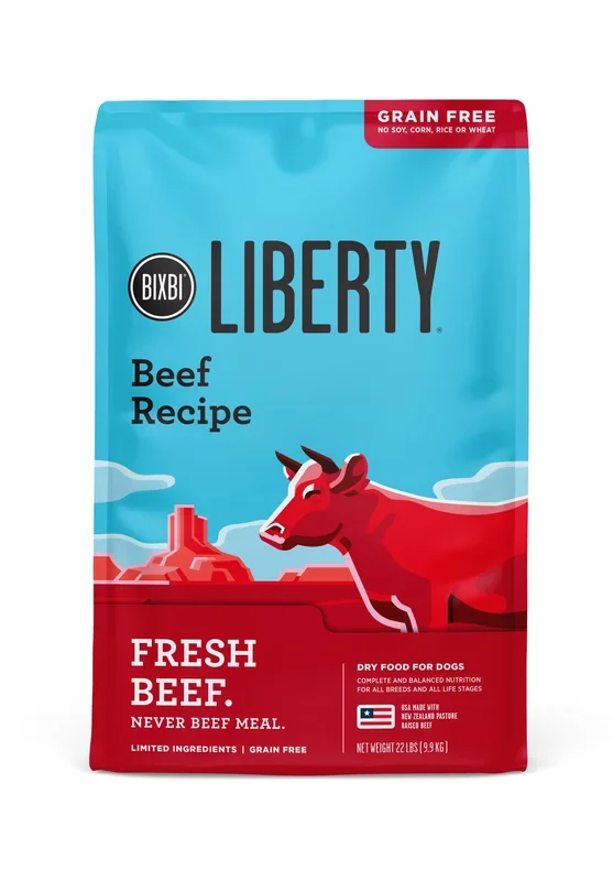 Bixbi Liberty Limited Ingredient Diet Grain-Free Beef Dry Dog Food – 22 Lbs