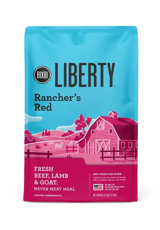 Bixbi Liberty Limited Ingredient Diet Red with Grains Dry Dog Food – 22 Lbs