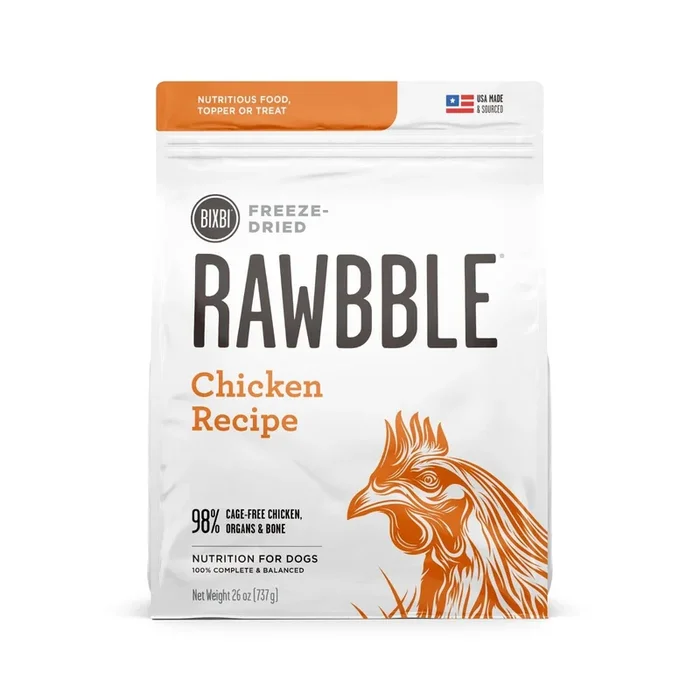 Bixbi Rawbble Chicken Freeze-Dried Dog Food – 26 Oz