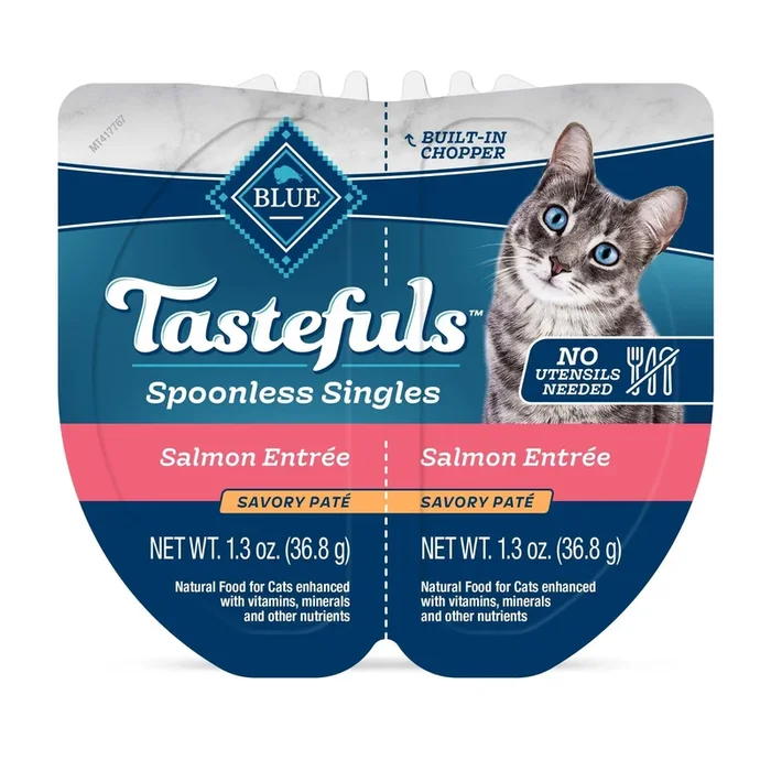 Blue Buffalo Tasteful Singles Salmon Wet Cat Food Trays – 2.6 Oz – Case of 10