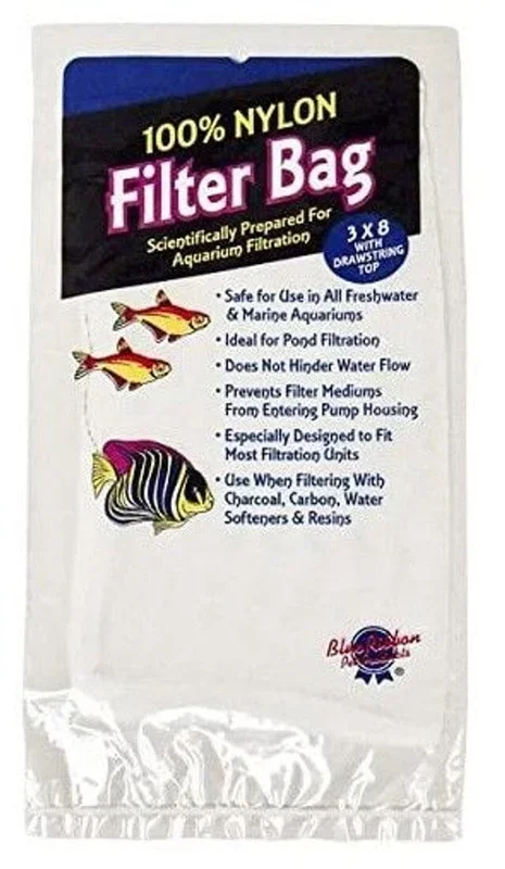 Blue Ribbon Aquarium Supplies Nylon Filter Bag With Draw String