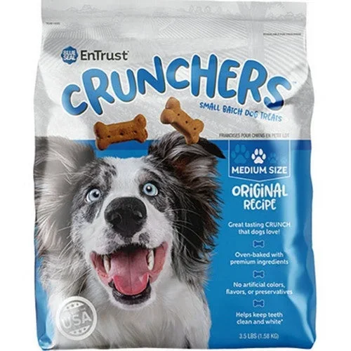 Blue Seal, Blue Seal Entrust Crunchers Small Batch Dog Treats, MEDIUM – 3.5 Lbs,Original