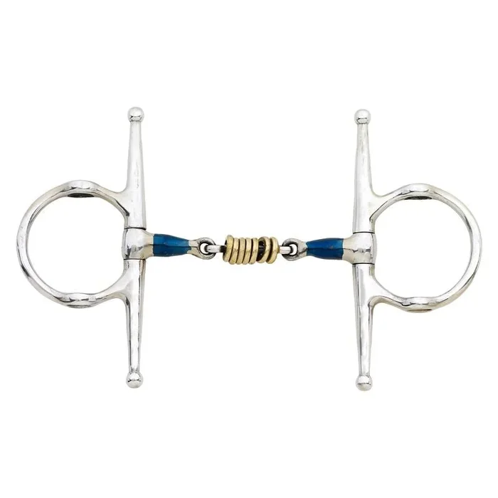 Blue Steel Full Cheek Bit with Brass Rollers