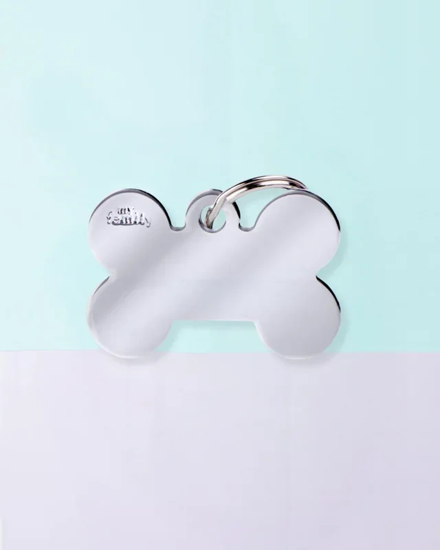 Bonne Bone in Chrome Custom Pet ID Tag