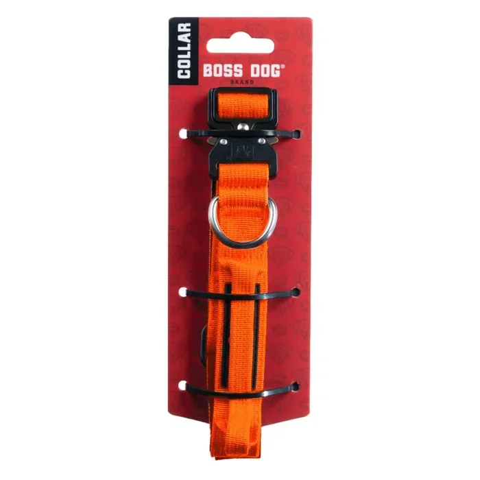 Boss Dog, Boss Dog Tactical Adjustable Dog Collar, Hunter Orange, Small, 13-16Inches