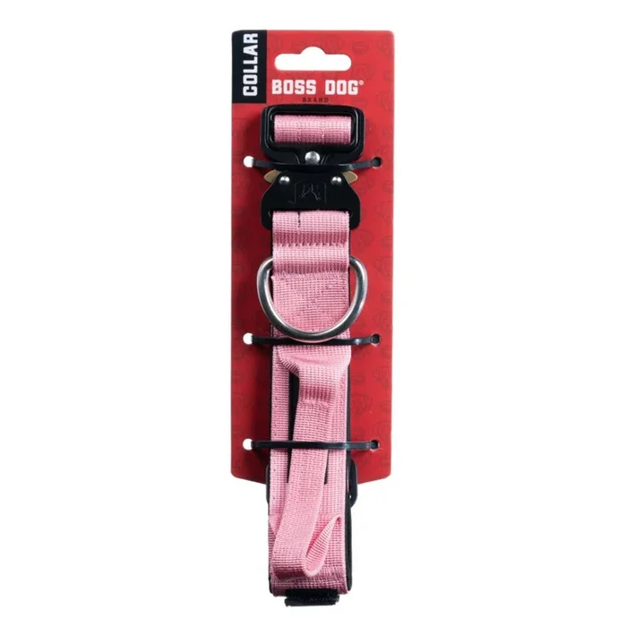 Boss Dog, Boss Dog Tactical Adjustable Dog Collar, Pink, Large, 17-22In