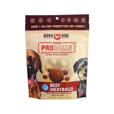 Boss Dog Proball Meatballs Freeze-Dried Meatballs Beef Dog Treats – 3 oz Pouch