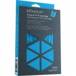 Boxiecat Scoop & Tie Litter Bags – 120 Count