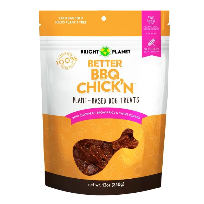 Bright Planet Pet Better BBQ Chick’n Dog Treat – 12 Oz