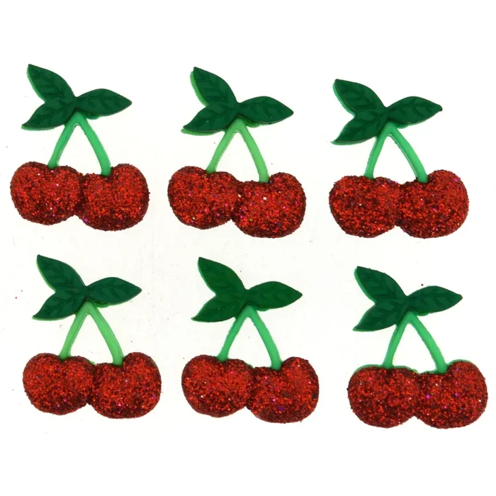 Buttons Glittering Cherries