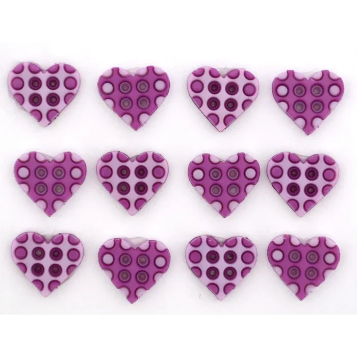 Buttons Polka Dot Hearts 9459
