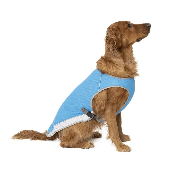 Canada Pooch Dog Cooling Vest – Evaporative Cooling Vest For Dogs With Breathable Mesh Material & Reflective Lining, Adjustable Dog Cooling Vest Great For Dogs 20 (19-21′ Back Length), Aqua