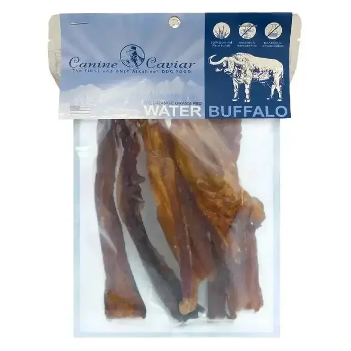 Canine Caviar Water Buffalo Tendons Dog Treats 5pk, 6″