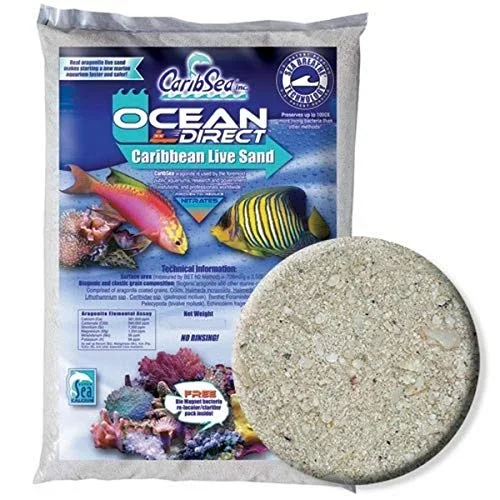 CaribSea Ocean Direct Live Oolite – 5 lb – Pack of 8