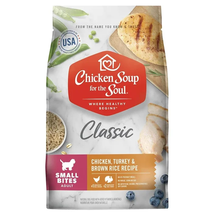 Chicken Soup For The Soul Adult Small Bites Recipe with Chicken, Turkey & Brown Rice Dry Dog Food
